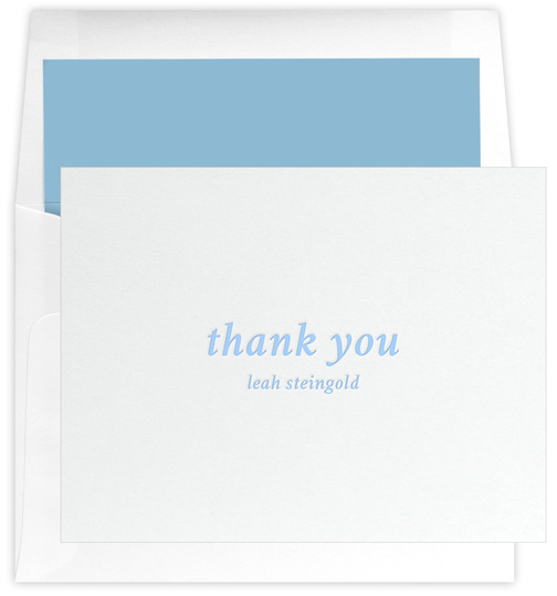 Simple Thank You Letterpress Folded Note Cards